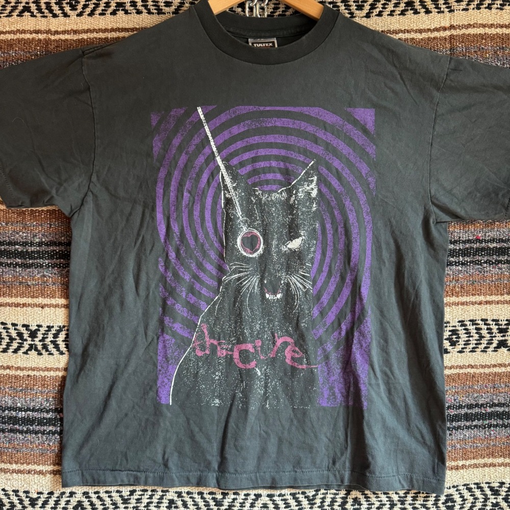 The Cure 2023 North America Tour T-Shirt XL Black Cat Graphic Band Tee Reprint